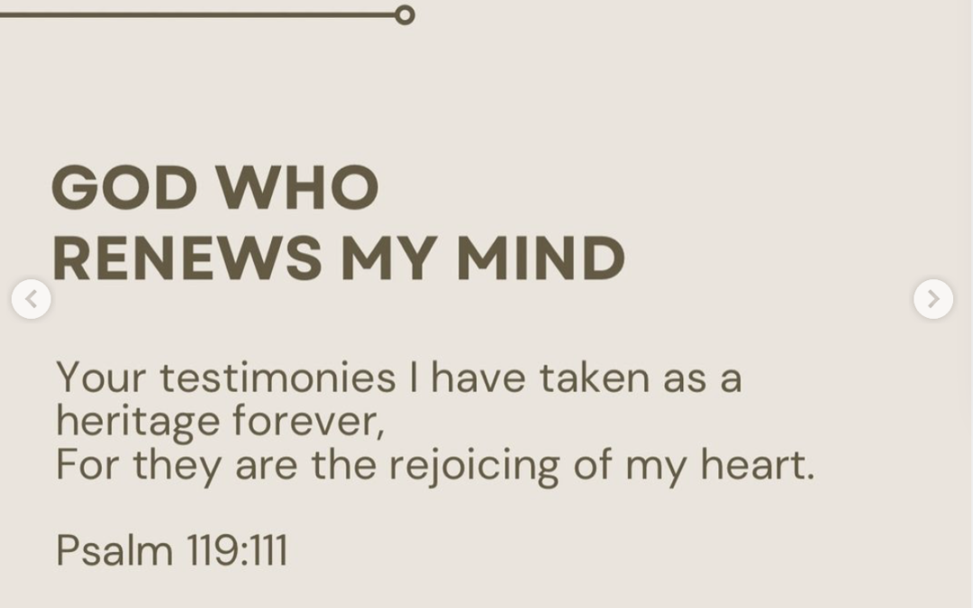 God Who Renews My Mind